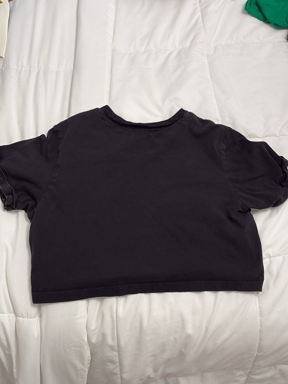 adidas Black Cropped Trefoil Logo Tee - Picture 2 of 3